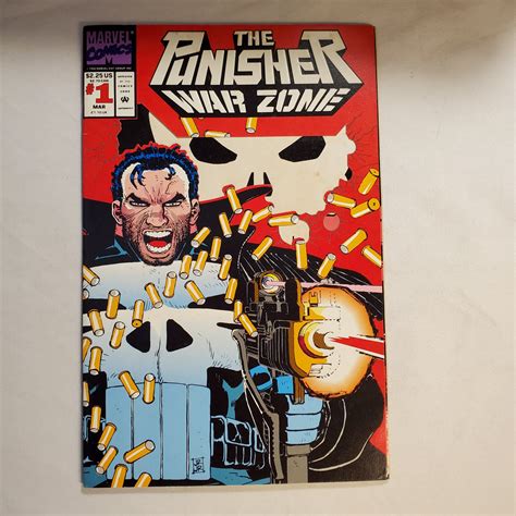 Punisher War Zone 1 Very Fine Cover Art By John Romita Jr Comic