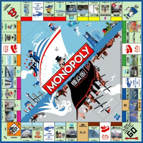 Monopoly Board Game Yokohama Style Cartoon Cuaion