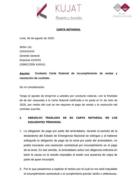 Carta Notarial Desalojo Kulturaupice