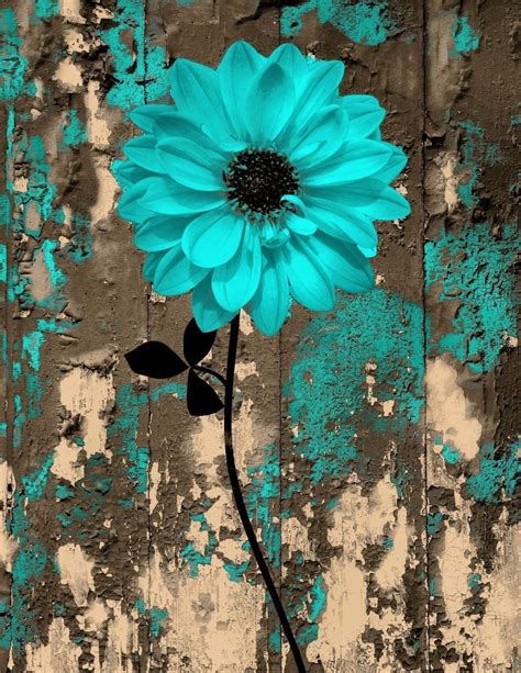 Image Gallery Of Teal And Brown Wall Art View 15 Of 15