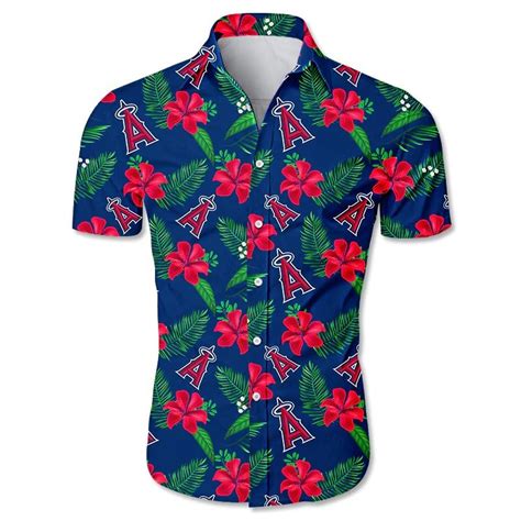 Los Angeles Angels Hawaiian Shirt Tropical Flower T For Fans Jack