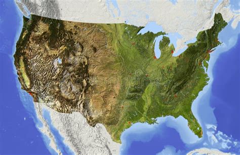 Usa Relief Map Stock Illustration Illustration Of Topographic 5567677