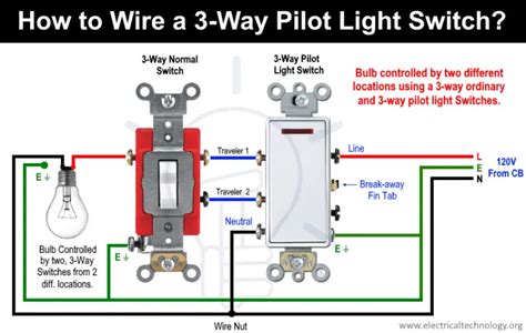 How To Wire A Pilot Light Switch 2 And 3 Way Wiring