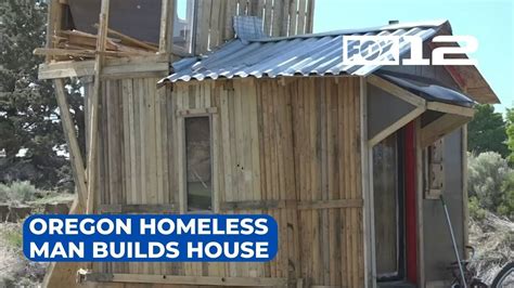 Bend homeless man builds makeshift 2-story home along busy street - YouTube