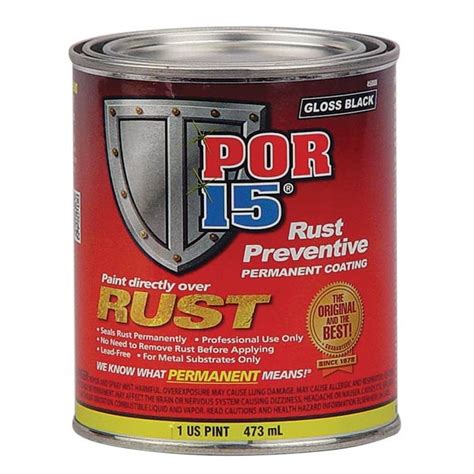 Por 15 Rust Preventive Paint Gloss Black Pint Tp Tools And Equipment