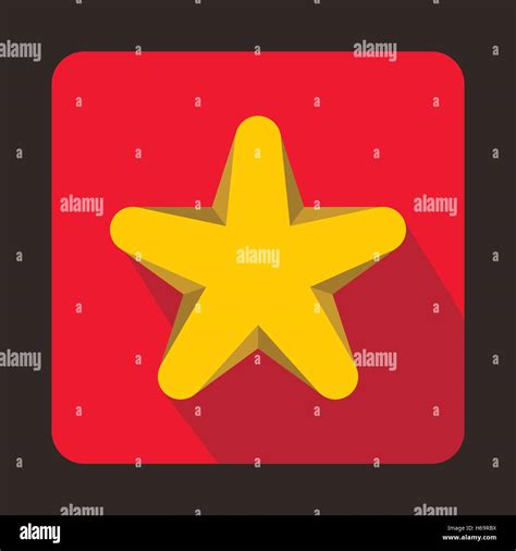 Yellow Star Icon In Flat Style Stock Vector Image And Art Alamy