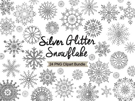 Silver Glitter Snowflake Png 10 Free Cliparts Download Images On