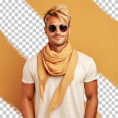 Premium Psd Fashionable Stylish Blond Latin Gay Man Wearing Beige