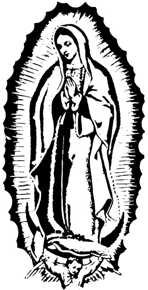 El manto de la virgen de guadalupe y sus misterios (explicación más detallada) 1. La Virgen De Guadalupe Drawings - ClipArt Best