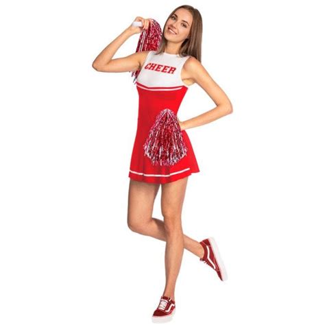 red high school cheerleader adult costume party delights