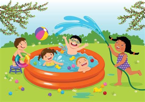 Kids Swimming Pool Illustrations Royalty Free Vector Graphics And Clip
