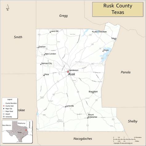 Rusk County Map Texas Where Is Located Cities Population Highways
