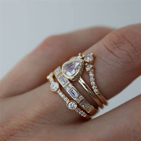 A Perfectly Modern Diamond Ring Stack Rosedale Jewelry Stacked