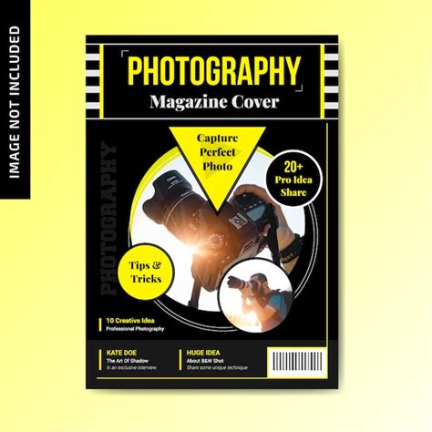 Premium Vector Photography Magazine Cover Design