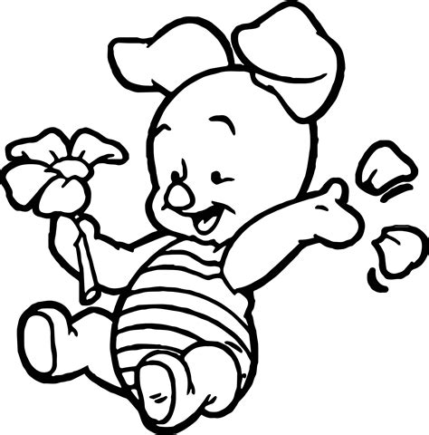 Baby Piglet From Winnie The Pooh Coloring Pages Coloring Walls