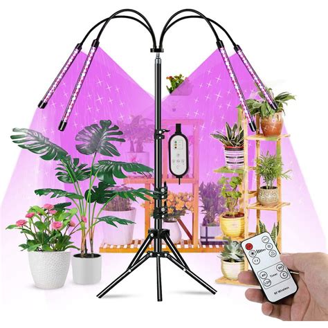Happyline 4 Head Grow Light With Tripod Stand For Indoor Plants 10