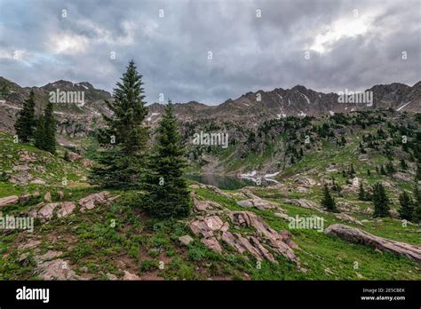 Alpine Landscape In The Eagles Nest Wilderness Colorado Stock Photo