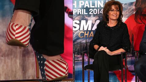Christian Nightmares Sarah Palin Shows Off Her Patriotic Stripper Heels
