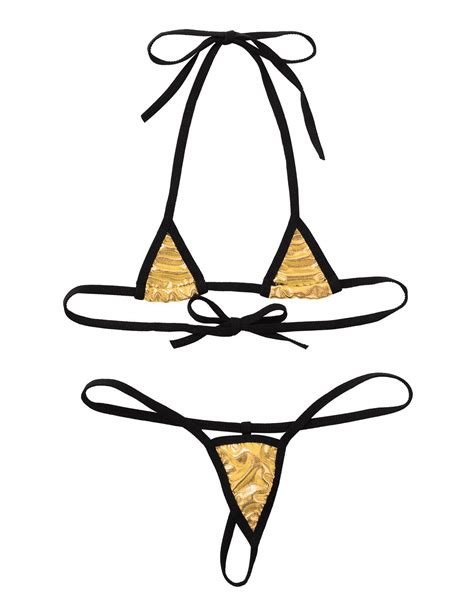 alvivi women s halterneck micro thong bikini 2 piece swimsuit mini sexy extreme swimwear