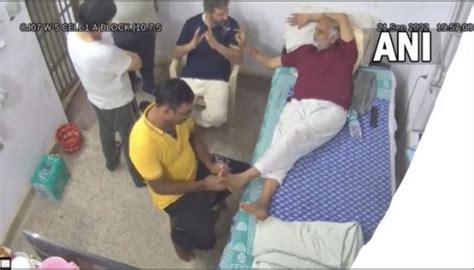 Video Shows Satyendra Jain Getting Massage In Jail Newsbharati