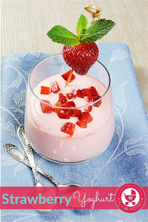 Homemade Strawberry Yogurt Recipe My Little Moppet