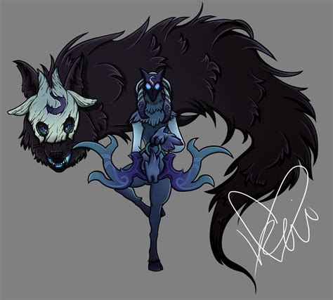 kindred by raidoodles lol league of legends lambs and wolves league of legends characters