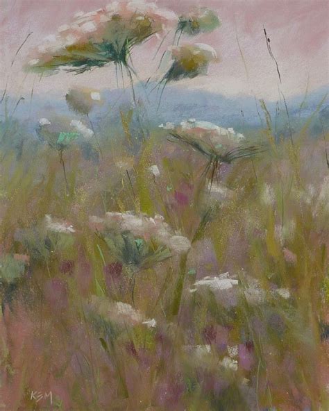 Queen Annes Lace Wildflowers By Karen Margulis Painting Pastel