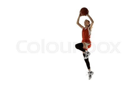 Young Caucasian Female Basketball Stock Image Colourbox