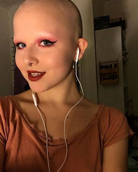 love bald women “source geronimo327 on flickr” bald women bald haircut shave eyebrows