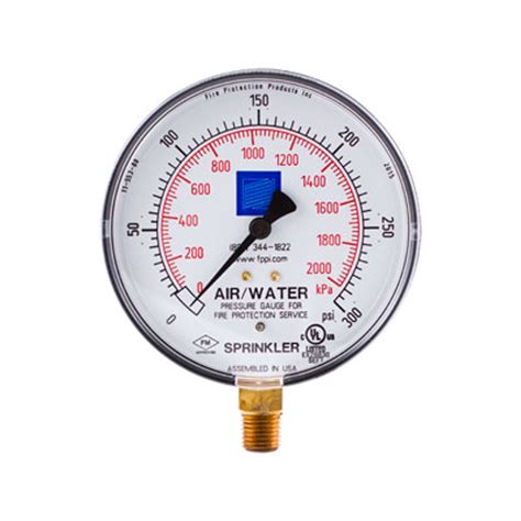 Fire Sprinkler Pressure Gauge Kit Air Water