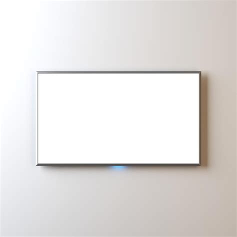 Premium Photo Flat Smart Tv Mockup With Blank Screen Hanging On Wall