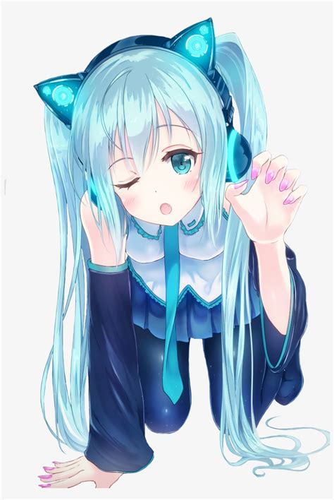 816 Images About Hatsune Miku On We Heart It Anime Girl With Cat Ears