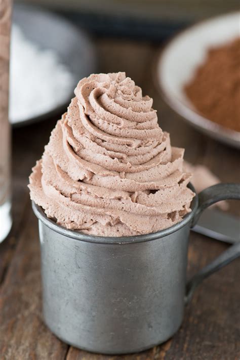 So easy and your whipped cream will hold its shape for days! Chocolate Whipped Cream | The First Year