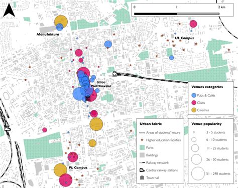 Geographies Of The Student Urban Leisure Sector In Lodz Source Own