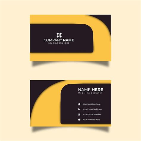Premium Vector Sleek Corporate Business Card Template