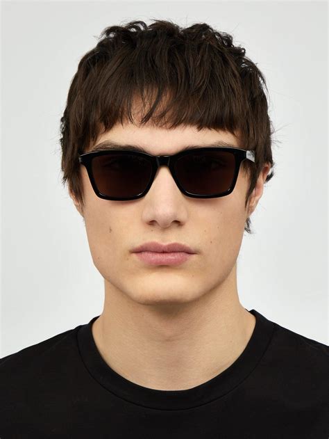 Saint Laurent D Frame Acetate Sunglasses In Black For Men Lyst