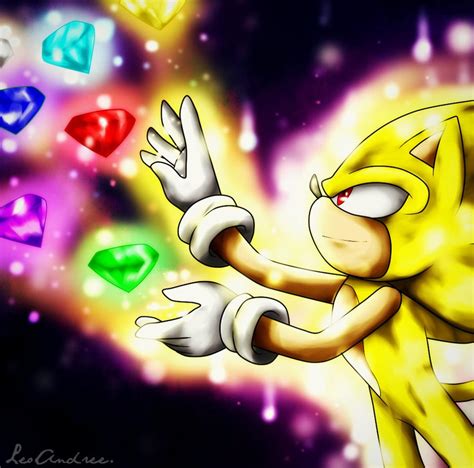 Super Sonic And The 7 Chaos Emeralds By Loborianproductions On Deviantart