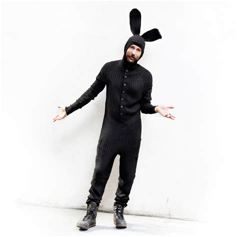 Black Bunny Costume Adult Easter Bunny Onesie For Men And Etsy