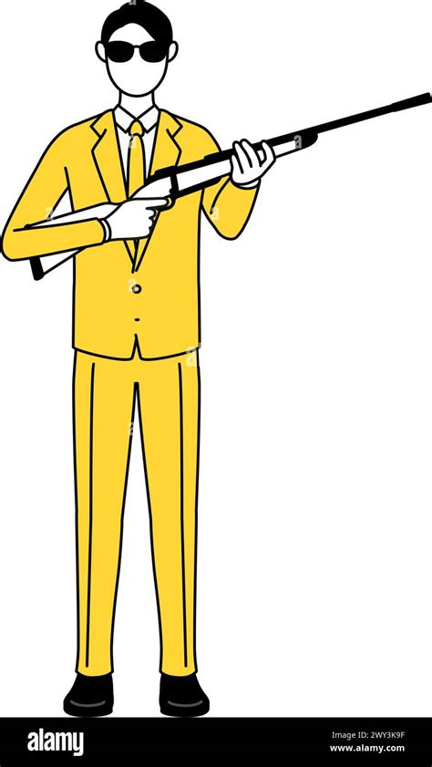 Simple Line Drawing Illustration Of A Businessman In A Suit Wearing