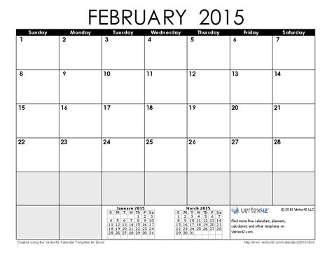 Feb 2015 Calendar Yangah Solen