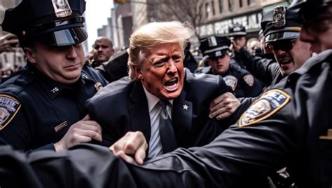 Ai Generated Pictures Of Former President Trump Getting Arrested Send