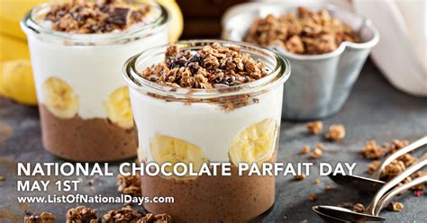 National Chocolate Parfait Day List Of National Days