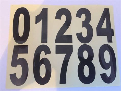 Door Number Vinyl Sticker Set 0 9 Door Numbers For A Upvc Etsy Uk