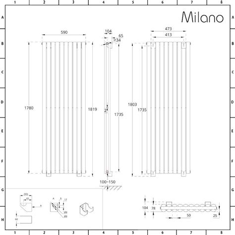 Milano Aruba Light Grey Vertical Designer Radiator 1780mm X 590mm