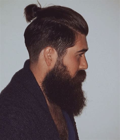 Hot Beards For The Ponytail Hairstyle Looks Mens Ponytail