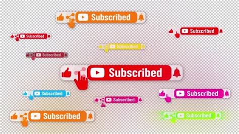 Youtube Fancy Subscribe Buttons Stock Video Envato Elements
