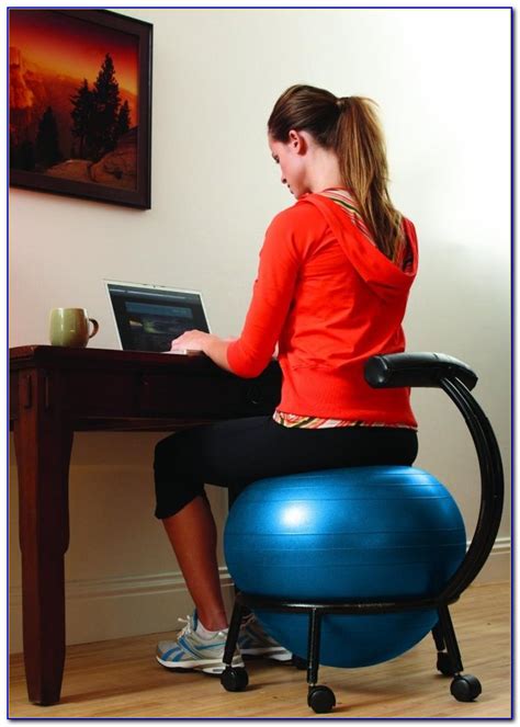 How to use a swiss ball as a chair? Exercise Ball Office Chair Amazon - Desk : Home Design ...