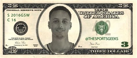 Steph Curry Three Dollar Bill The Sports Geeks