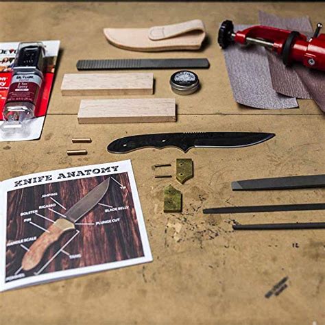 Knife Making Kit Includes Stainless Steel Blade Maple Burl Handle