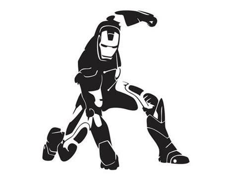 Iron Man Stencils Iron Man Silhouette 5 Vinyl Decal Sup Ml4